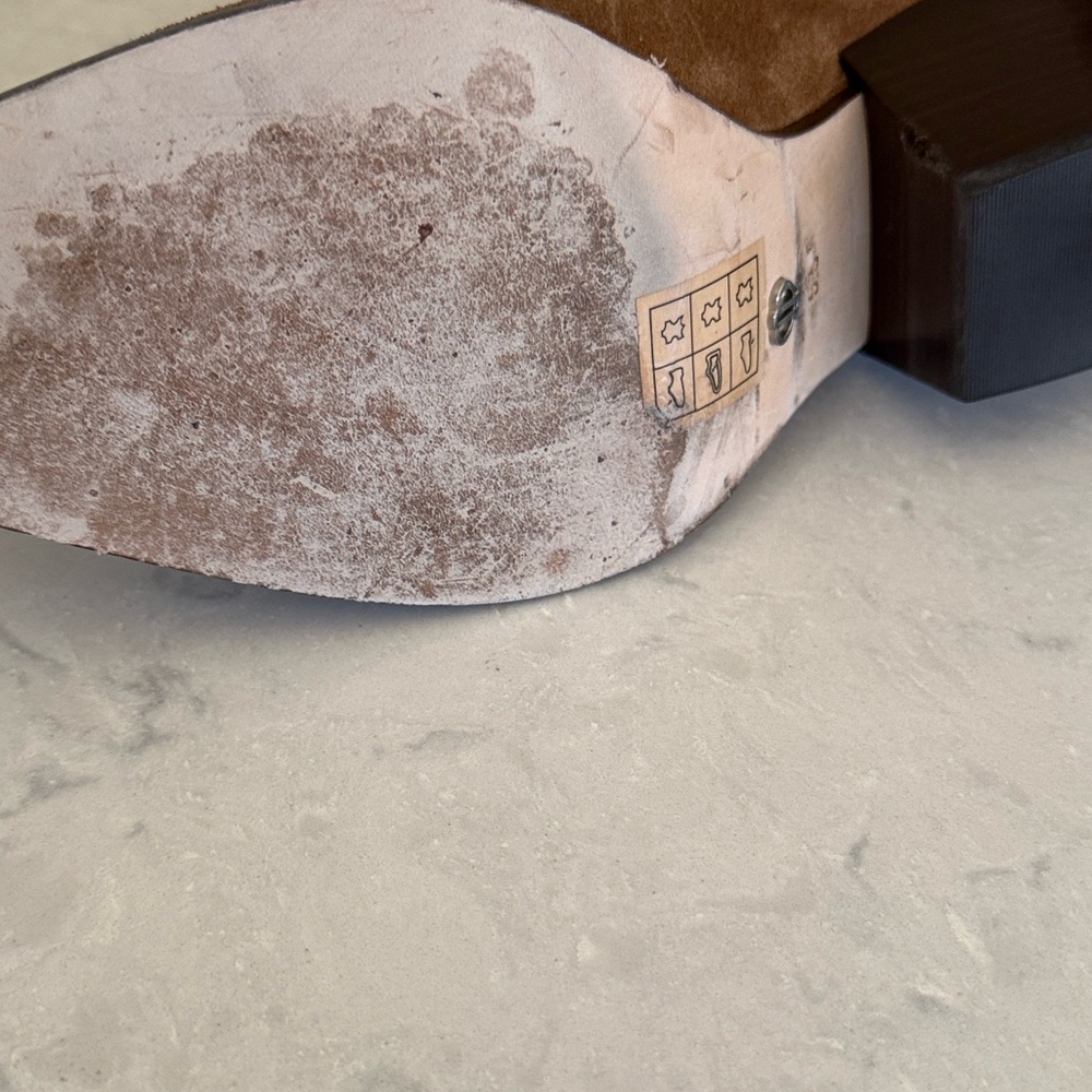 PAIGE Tan Suede Western Boots - Picture 6 of 6